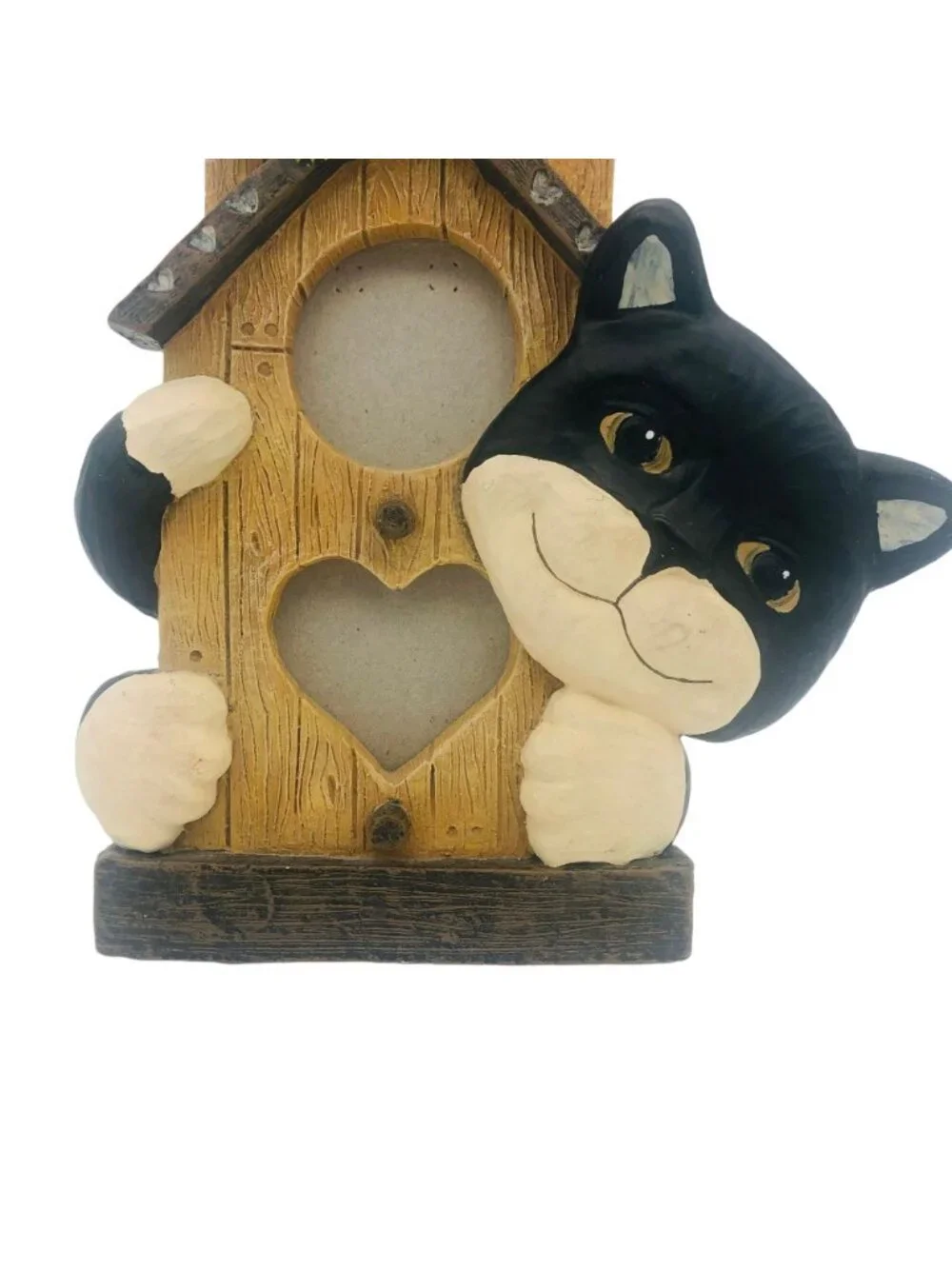 Vintage 90s FIGI No Bad Cats 3 Photo Frame Wall Hanging Bird House